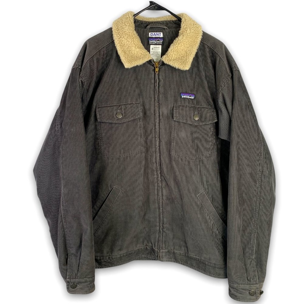 Patagonia Men’s Harvest Sherpa Pile Lined Trucker Jacket Sz Large Corduroy RARE